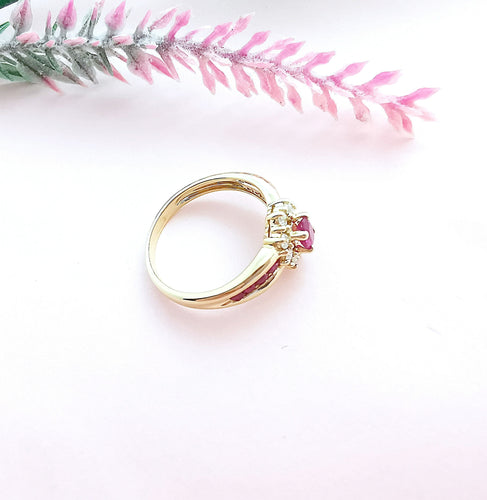 Bague Bague Fleur Rubis Diamants 58 Facettes AA 1619