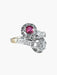 Ring 52 Toi & Moi ruby ​​and diamond ring 58 Facettes LPLP