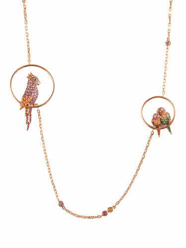 Collier Sautoir BOUCHERON motifs oiseaux 58 Facettes