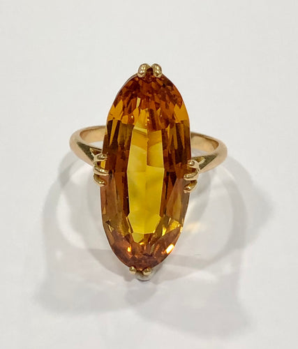 Bague 57 Sublime bague citrine orangé 58 Facettes