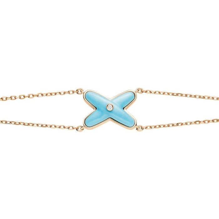 Bracelet CHAUMET - Bracelet Liens Or rose Diamant Turquoise 58 Facettes 082935