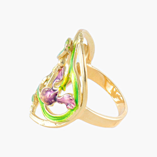 Bague 55 Bague style Art Nouveau Iris 58 Facettes