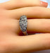 Ring 56 Platinum ring paved with diamonds. Art Deco period. 58 Facettes AB265