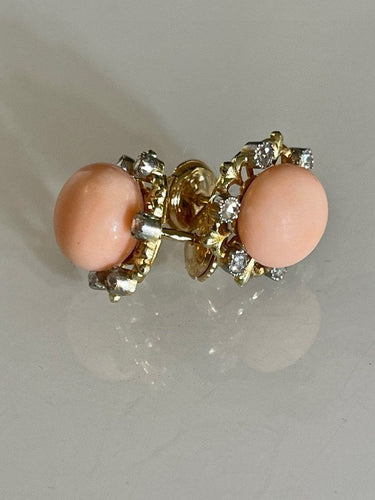 Boucles d'oreilles Boucles d'Oreilles Corail et Diamants 58 Facettes 1046970