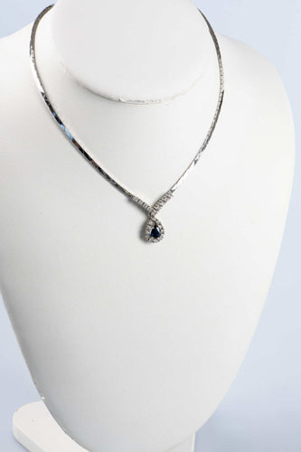 Collier Parure diamants et saphirs 58 Facettes CLDSABODSAOC56-1