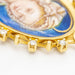 Virgin Medal Pendant Email Yellow Gold Diamonds 58 Facettes D359667LF