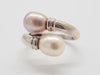 Ring 52 Toi et moi ring in white gold and pearl 58 Facettes