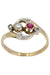ART NOUVEAU RUBY PEARL AND DIAMOND RING 58 Facettes 048591
