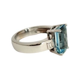 Bague 58 Bague Aigue-Marine Diamants 58 Facettes 1-1382/4