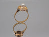 Ring 57 Yellow gold ring Retro pearl 58 Facettes