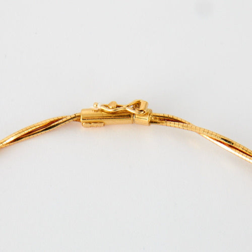 Collier Collier câble double entrelacs or jaune 58 Facettes