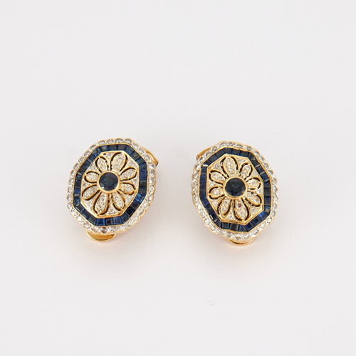 Boucles d'oreilles BOUCLES D'OREILLES OR JAUNE, DIAMANTS, SPAHIRS 58 Facettes