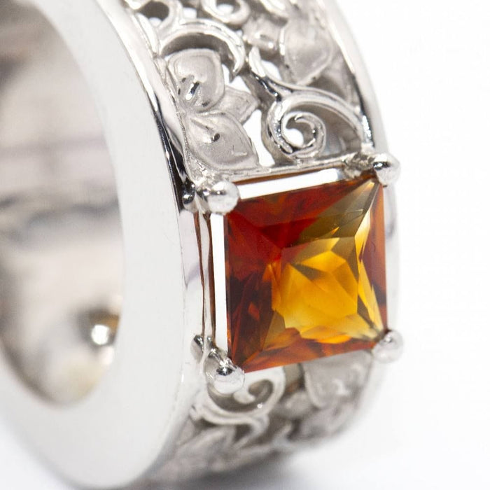 Bague 54.5 CARRERA - white Gold Citrine Ring 58 Facettes D360526FJ