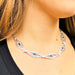 Necklace Necklace Sapphires Diamonds White gold 58 Facettes 20400000676
