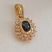 Pendentif Pendentif Marguerite Saphir double entourage pierres 58 Facettes Ref1804