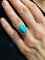 Bague 53 MARQUISE TURQUOISE ET DIAMANTS 58 Facettes 076861
