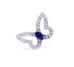 Ring 54 White gold and diamond butterfly ring 58 Facettes Pap/dt-iol