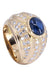 Bague 54 Bague saphir cabochon, diamant 58 Facettes 062961