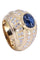 Bague 54 Bague saphir cabochon, diamant 58 Facettes 062961