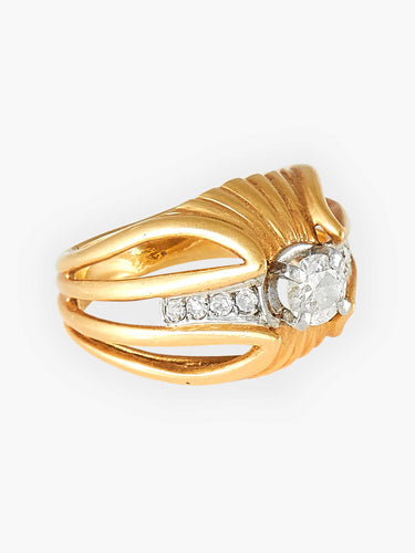 Bague Bague or jaune et diamants 58 Facettes HS2184