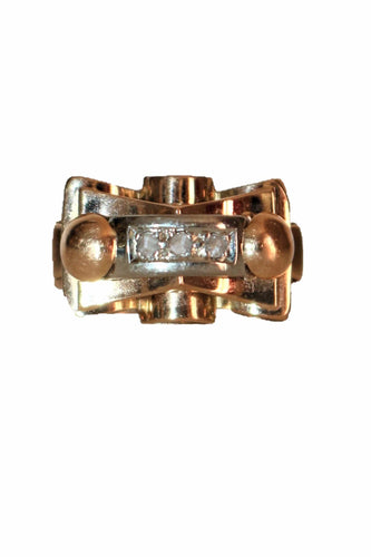 Bague 58 / diamant Bague Rétro 2 Ors, Diamants 58 Facettes 533