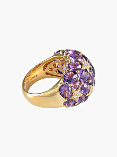 Bague 52 Bague Boule Améthystes 58 Facettes