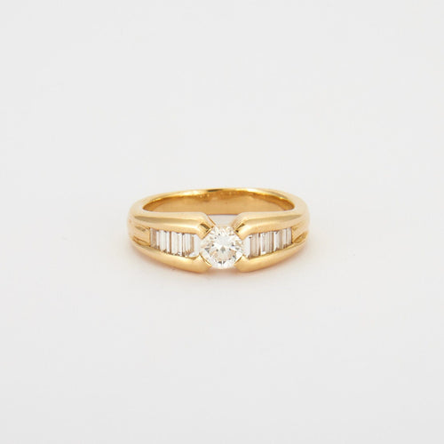 Bague 54 Bague or jaune, diamants 58 Facettes HS22164