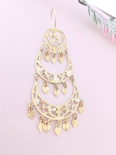 Boucles d'oreilles Boucles d'oreilles Orientales Ajourées et pampilles 58 Facettes AA 1518