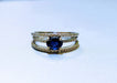 Ring Sapphire ring 3 diamond rings 58 Facettes