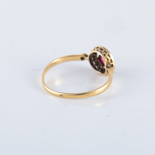 Bague 55 Bague rubis diamant ancienne 58 Facettes