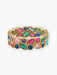 Ring Yellow Gold Ring and Colored Stones 58 Facettes 210003