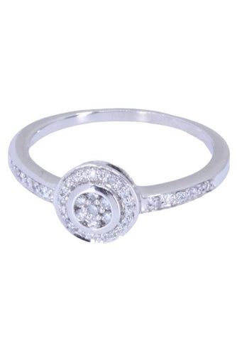 Bague 52 Solitaire Or blanc Diamant 58 Facettes 082731