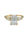 Ring 52 2 carat emerald cut diamond ring, yellow gold. 58 Facettes 30566