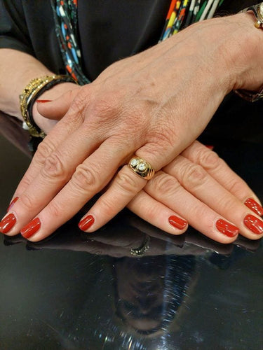 Bague 50 BAGUE JONC MODERNE DIAMANTS 58 Facettes 062981