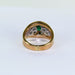 Ring EMERALD RING AND DIAMOND PAVING 58 Facettes