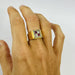 Ring 59 Signet Ring 2 Golds Pink Stone Diamonds 58 Facettes 20400000786