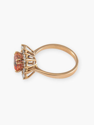 Bague 52 Bague diamants et topaze impériale rose 58 Facettes 630