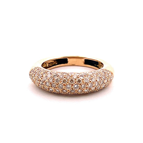 Bague Bague jonc en Or jaune & diamants 58 Facettes