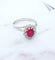 Bague 58 Bague Marguerite, en or blanc, rubis, diamants 58 Facettes AA 1557