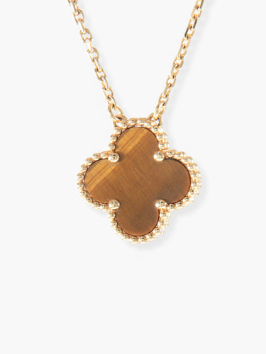 Collier Van Cleef & Arpels - Pendentif Vintage Alhambra Oeil de Tigre 58 Facettes