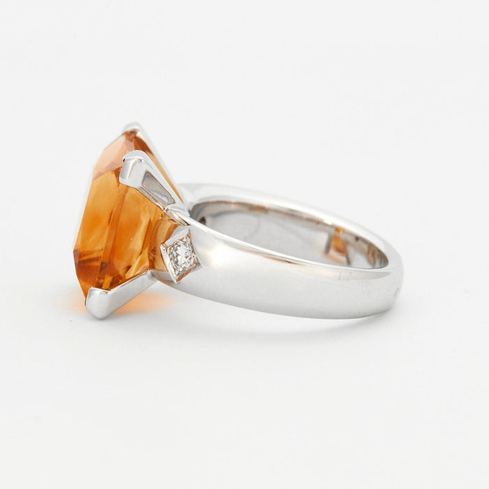 Bague 52 Bague Citrine Diamants 58 Facettes 002.189