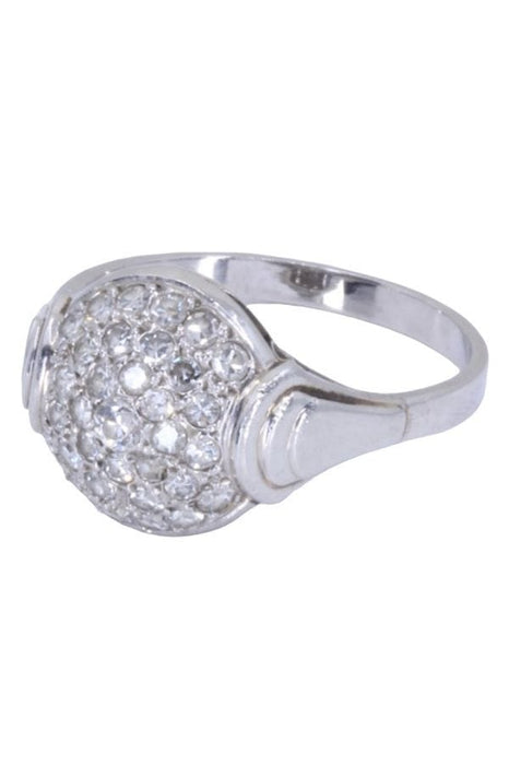 Bague 57 BAGUE DÔME PAVAGE DIAMANTS 58 Facettes 079681