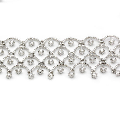 Bracelet Bracelet en Or blanc & Diamants 58 Facettes 230109R