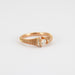 Ring 53.5 Contemporary ring in rose gold, diamonds 58 Facettes