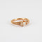 Bague 53.5 Bague contemporaine en or rose, diamants 58 Facettes