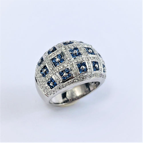 Bague 54 Bague en Or gris Saphirs & Diamants 58 Facettes 20400000589