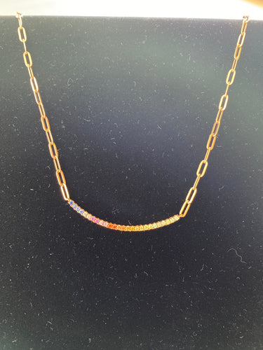 Collier Collier Rainbow saphirs 58 Facettes