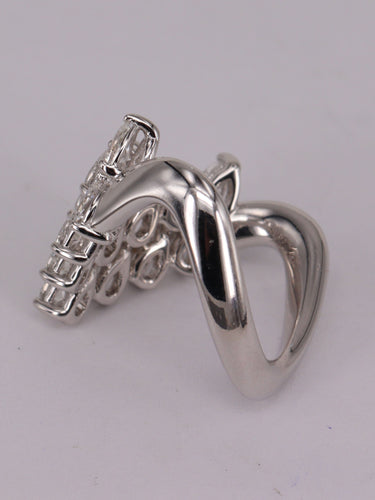 Bague 54 Bague diamant poires or blanc 58 Facettes P530