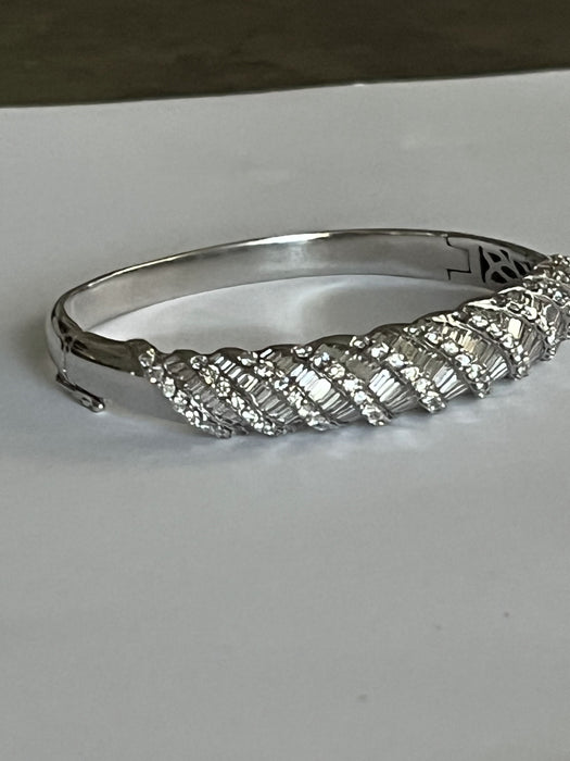 Bracelet Bracelet Or Gris Diamants 6ct 58 Facettes LOT 4597