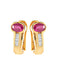 YELLOW GOLD RUBY/DIAMOND EARRINGS 58 Facettes 47900022